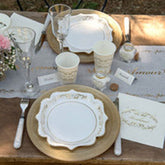 ivory-gold-foil-paper-plates-x-10-luxury-plates-wedding-christmas|832200000025|Luck and Luck| 1